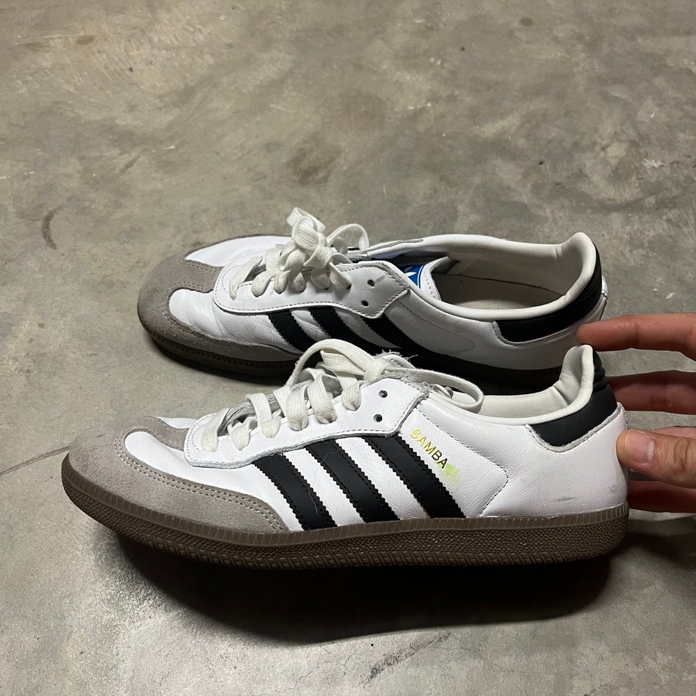 Adidas Samba OG White Black Gum Leather Sneakers B75806 Mens 9.5